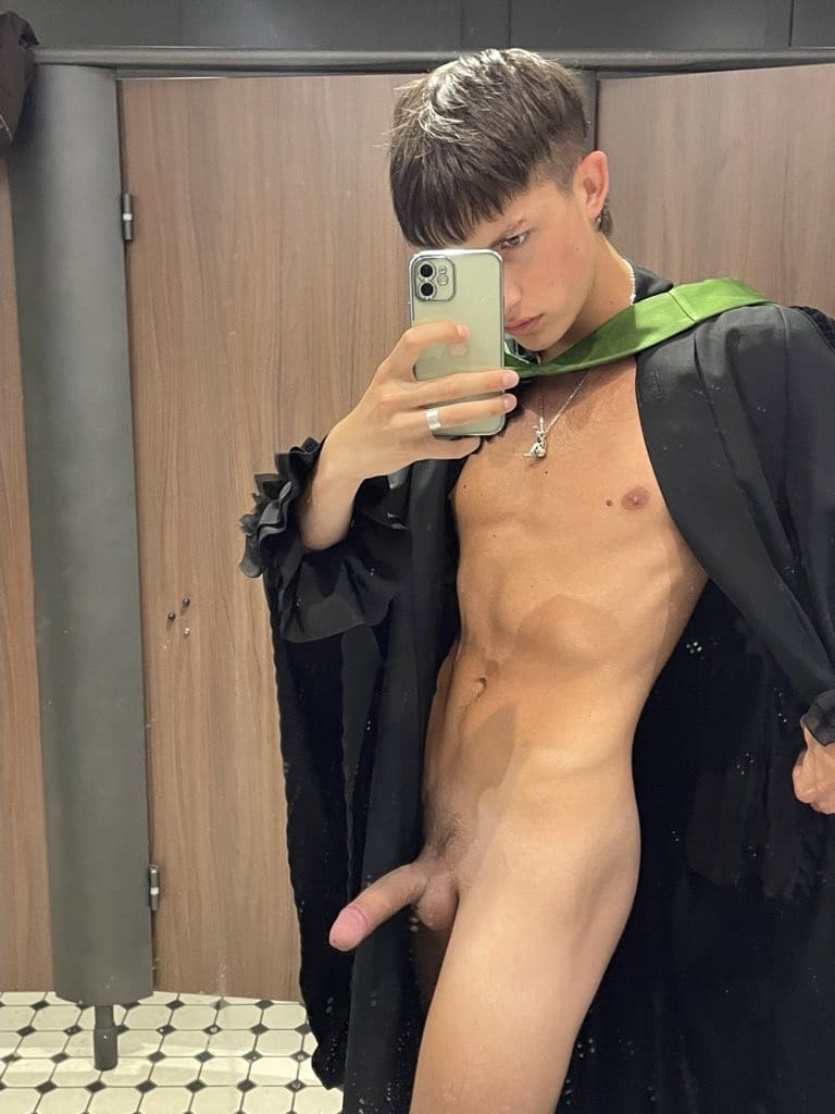 Twink showing hard cock
